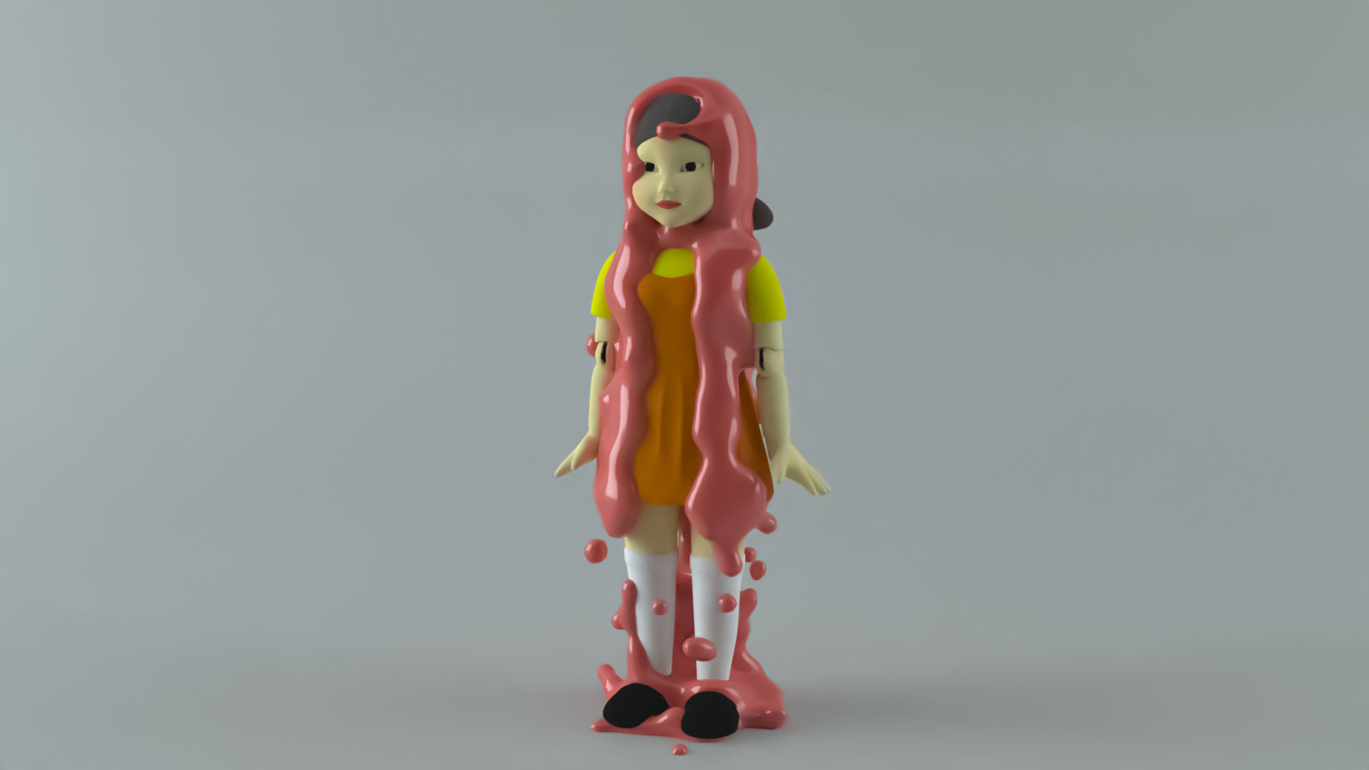 Giant Doll Fluid Squid Game free 3D model 3D printable CGTrader