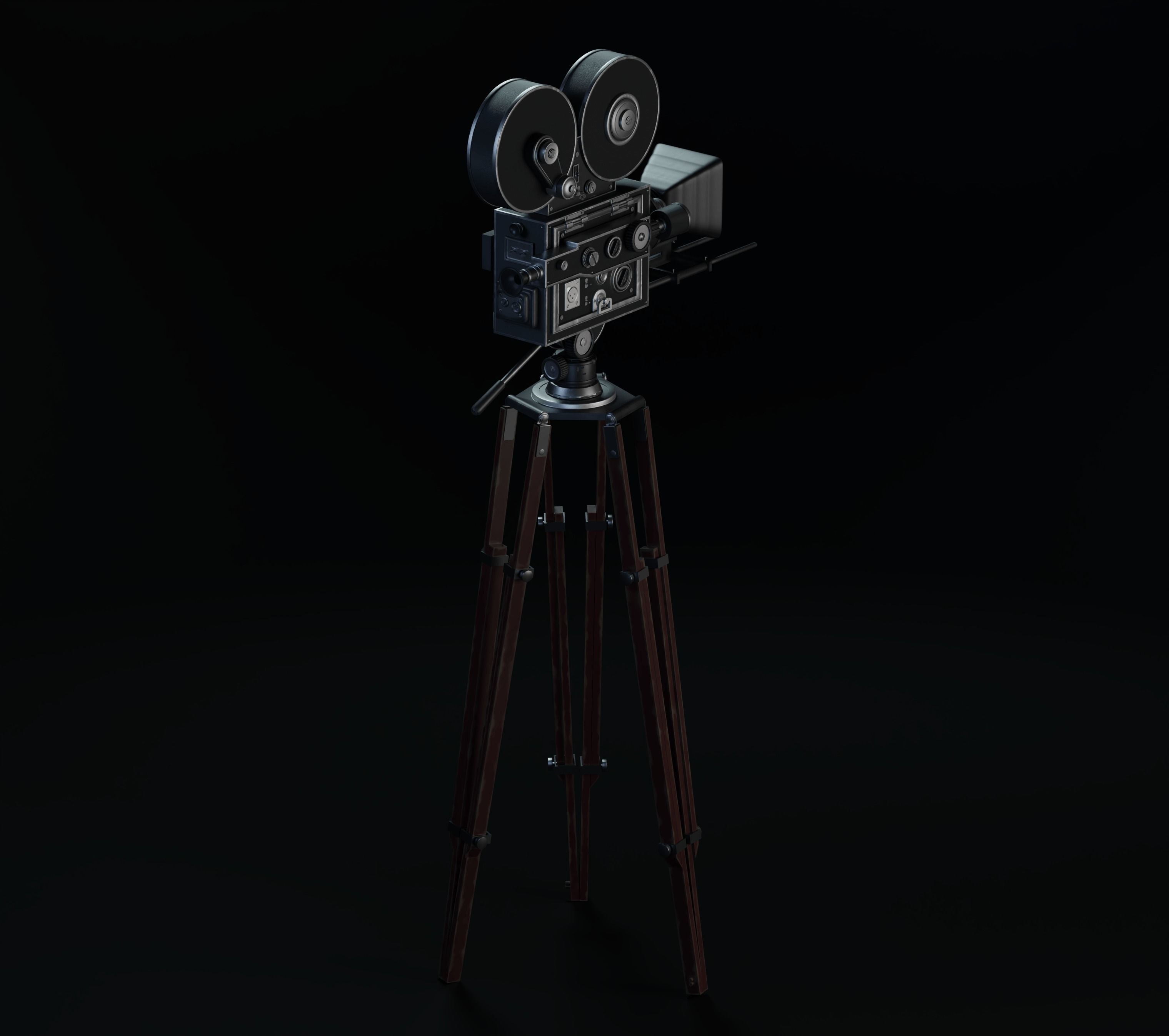 Old vintage movie camera 3D model CGTrader