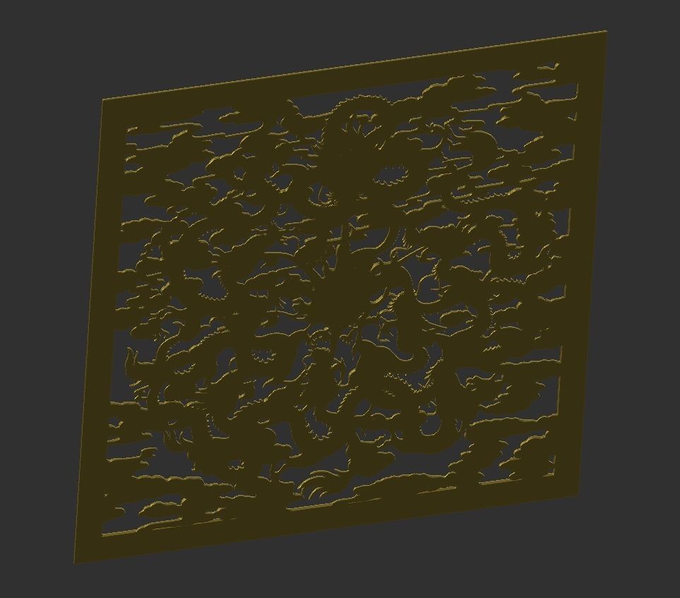 dragons metal plate with pattern 3D model 3D printable | CGTrader