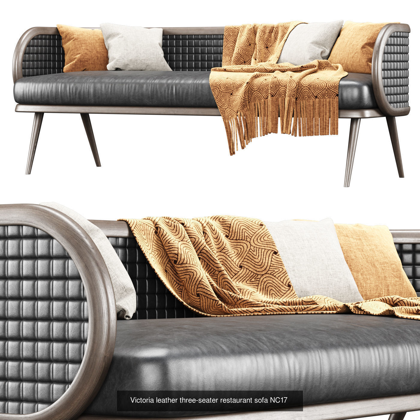 Victoria leather furniture collection NC17 CGTrader