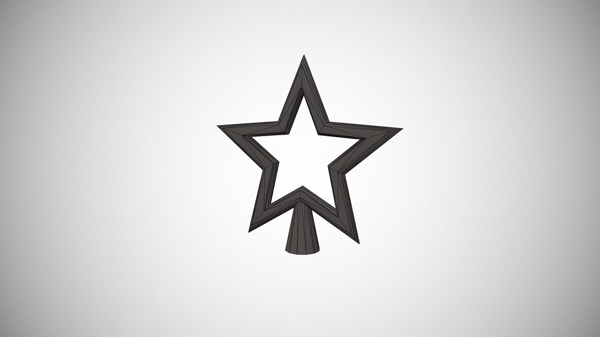 3D model Silver Cut Out Star Tree Topper VR / AR / lowpoly CGTrader