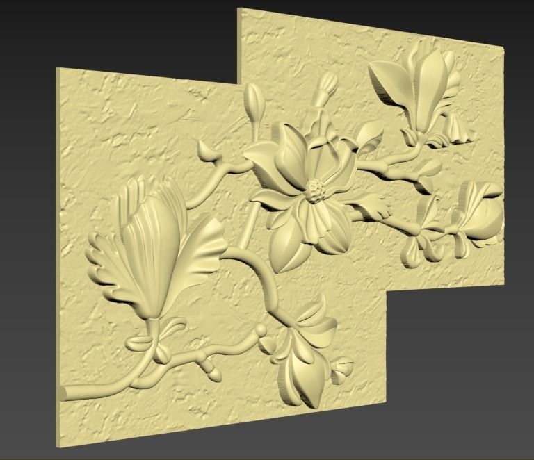 Wall mural 3D model 3D printable CGTrader
