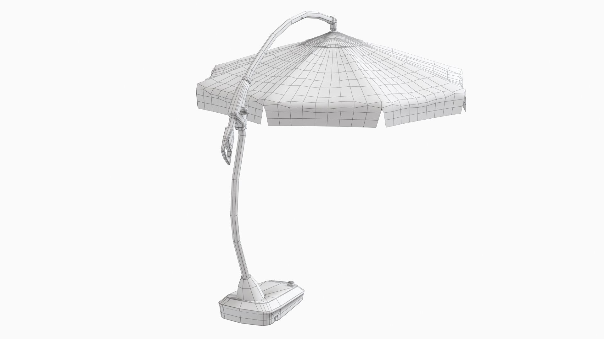 Hanging parasol HAUGESUND D300 black JYSK 3D model CGTrader