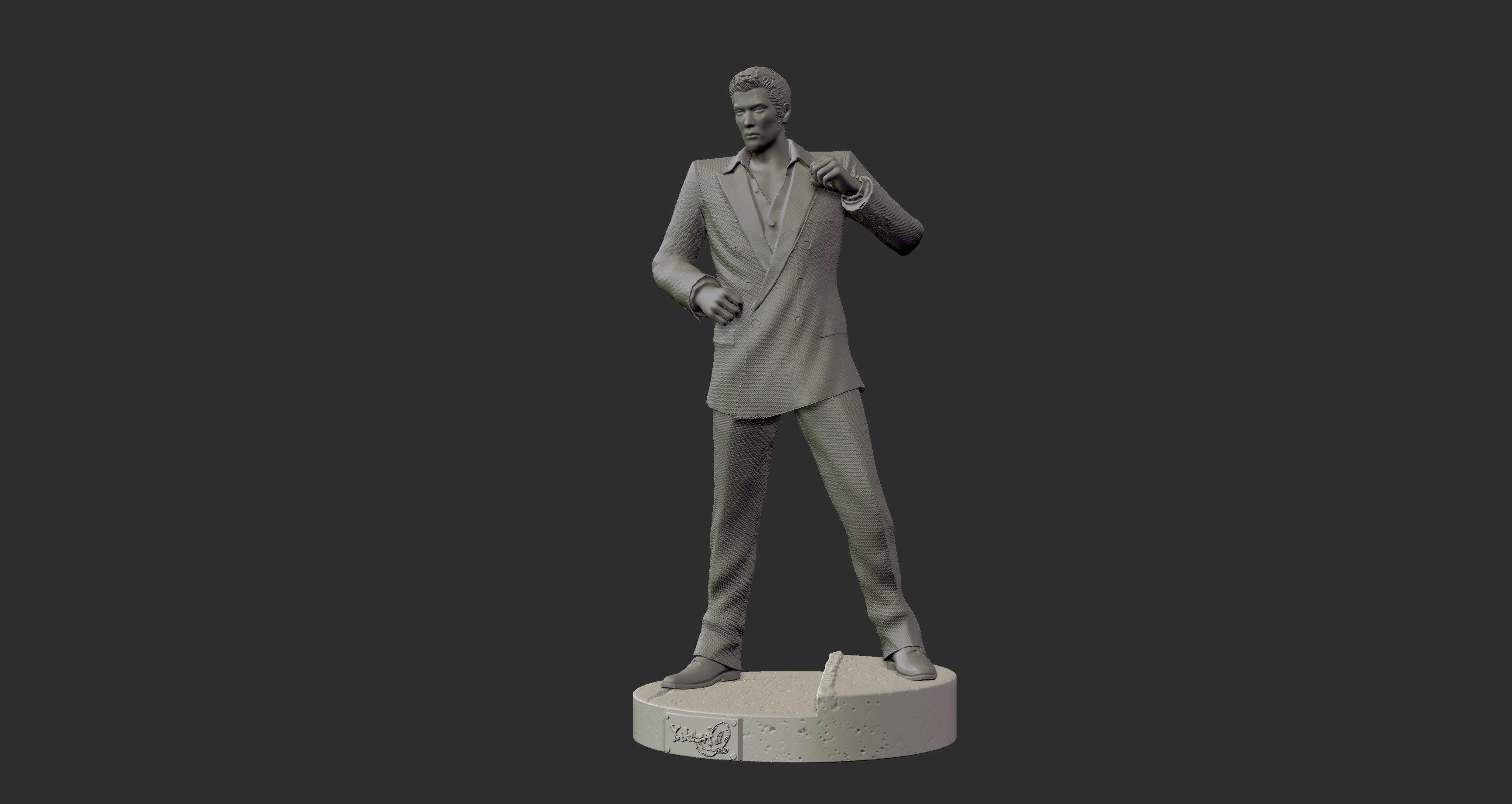 Kiryu Yakuza 0 3d Print figure statue 3D model 3D printable CGTrader