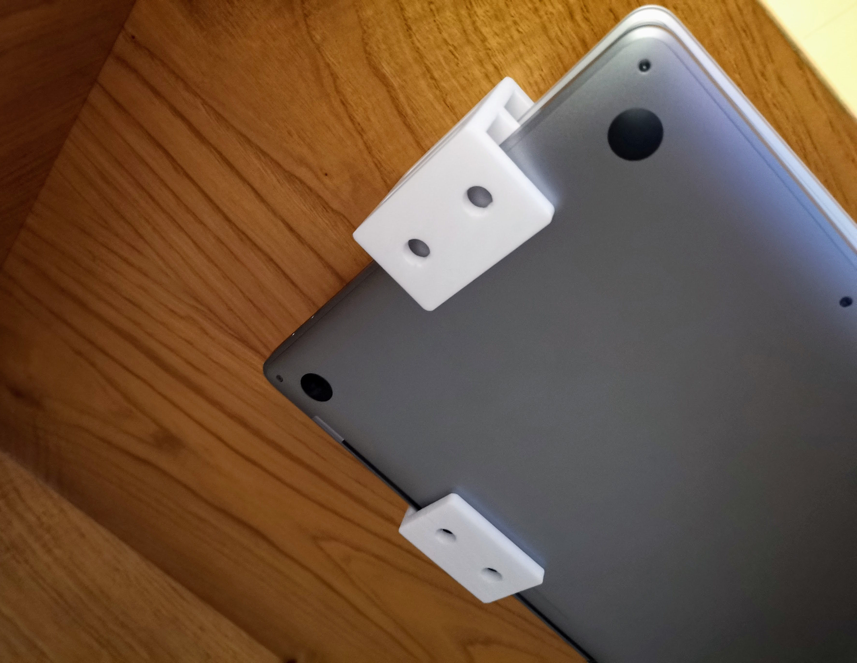 Double Laptop Holder Mount for Desk Under Desk Laptop Stand 3D model