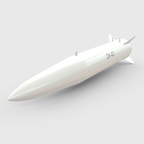 CM-401 Chinese Anti-Ship Ballistic Missile Optimized Low-poly 3D model