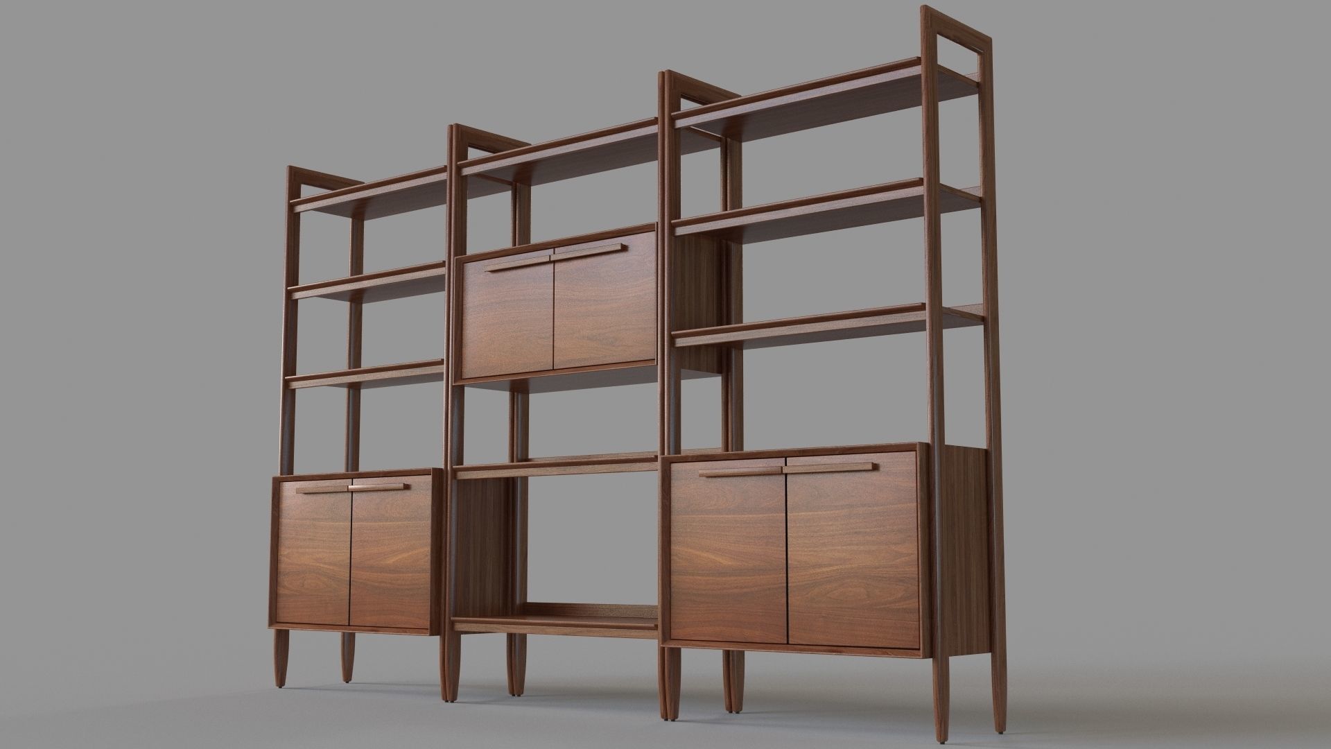 Tate Bookcase Bar With 2 Bookcase 3D model CGTrader