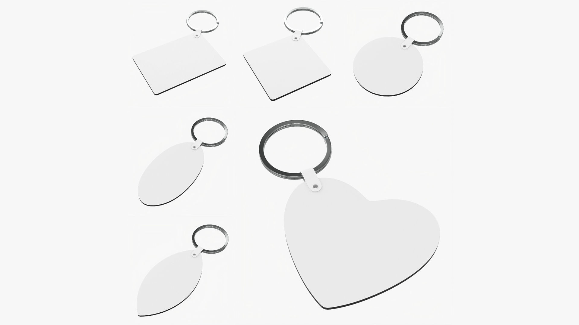 Key rings blank for mockup 3D Model Collection CGTrader