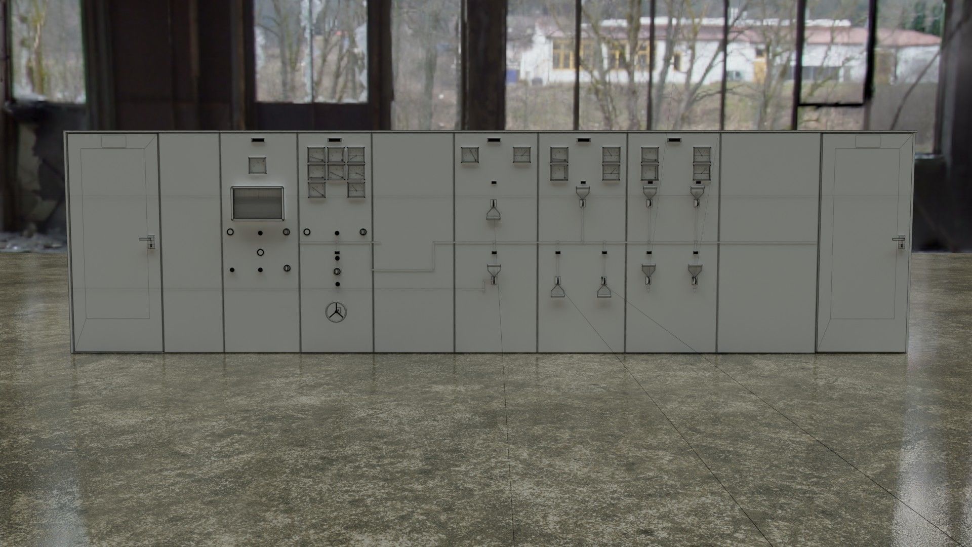 Control Panel Wall 3D model CGTrader