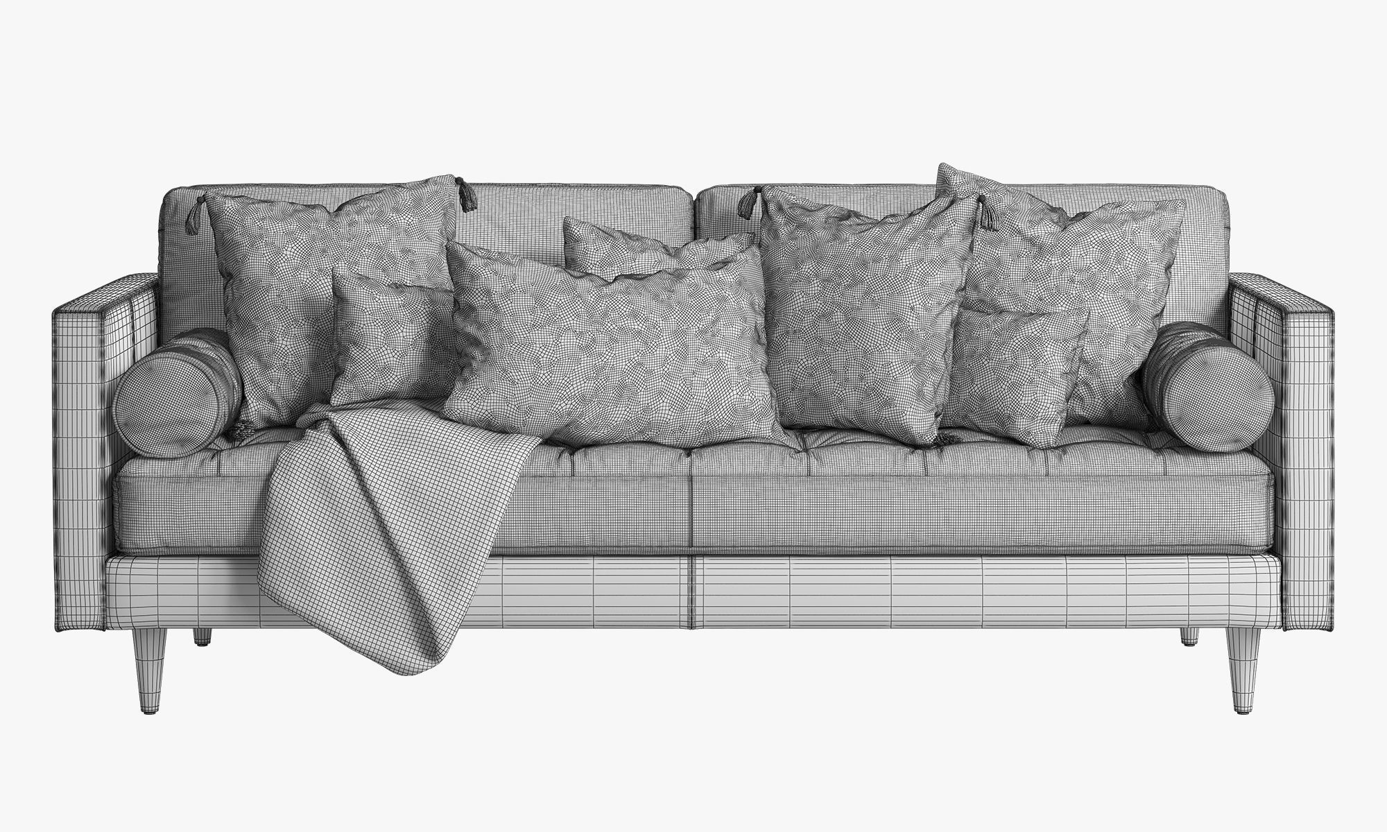 Joybird Briar Leather Sofa 3D model CGTrader