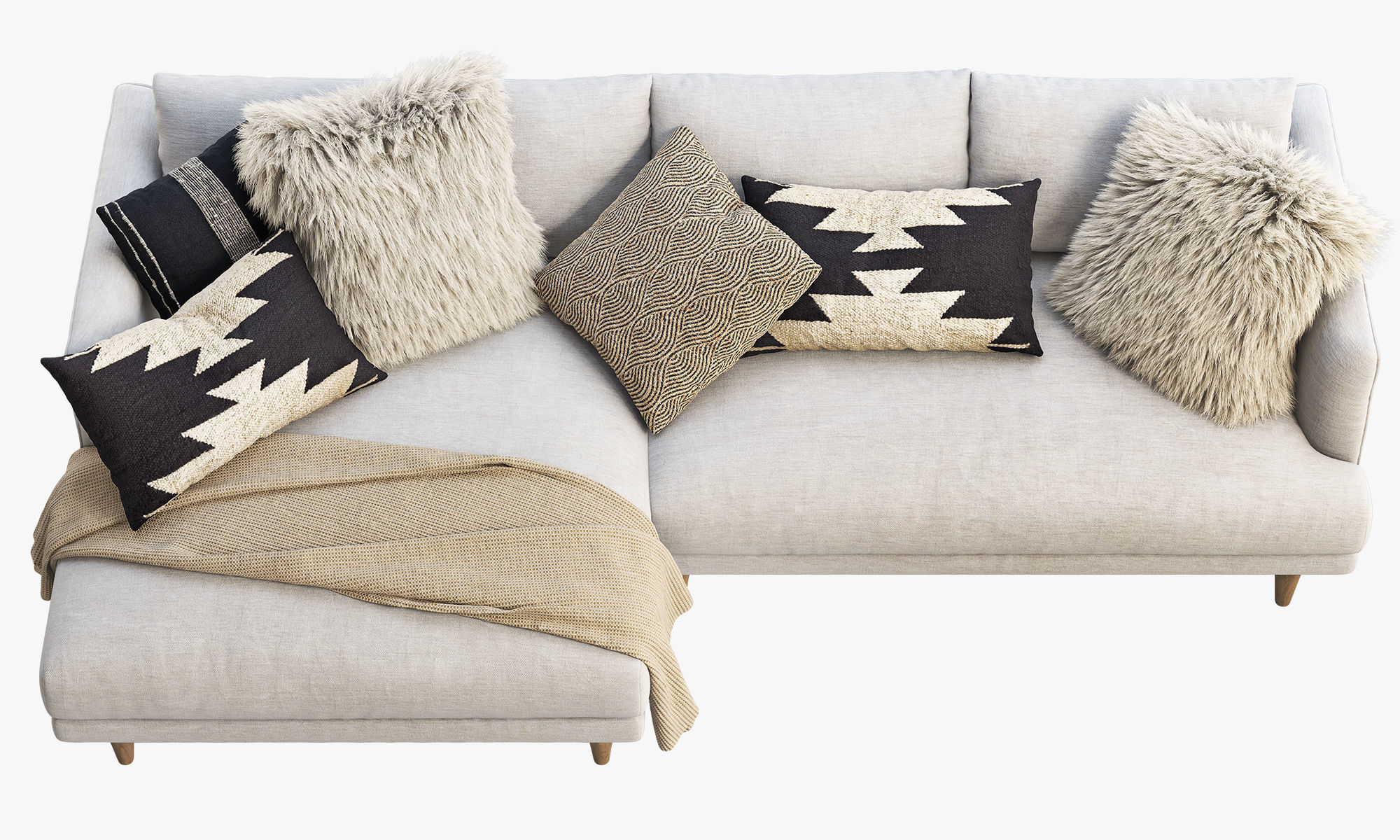 Joybird Lewis Sectional sofa 3D model CGTrader