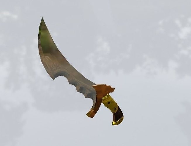 sword with gold handle free 3D model | CGTrader