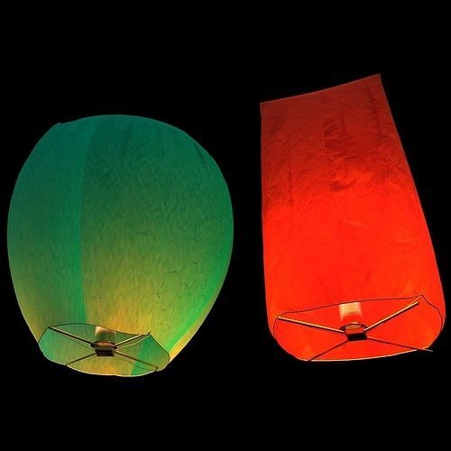 Chinese sky lantern 3D model CGTrader