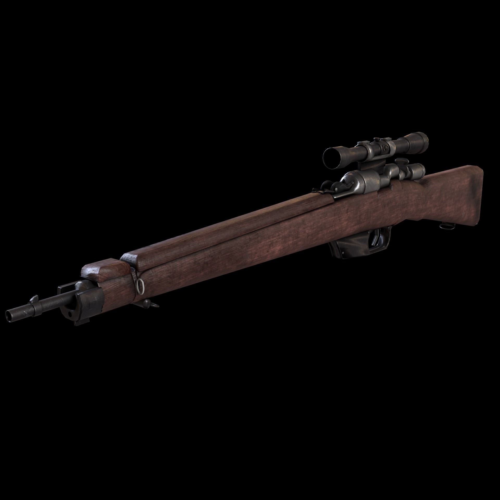 3D model Carcano War Rifle VR / AR / low-poly | CGTrader