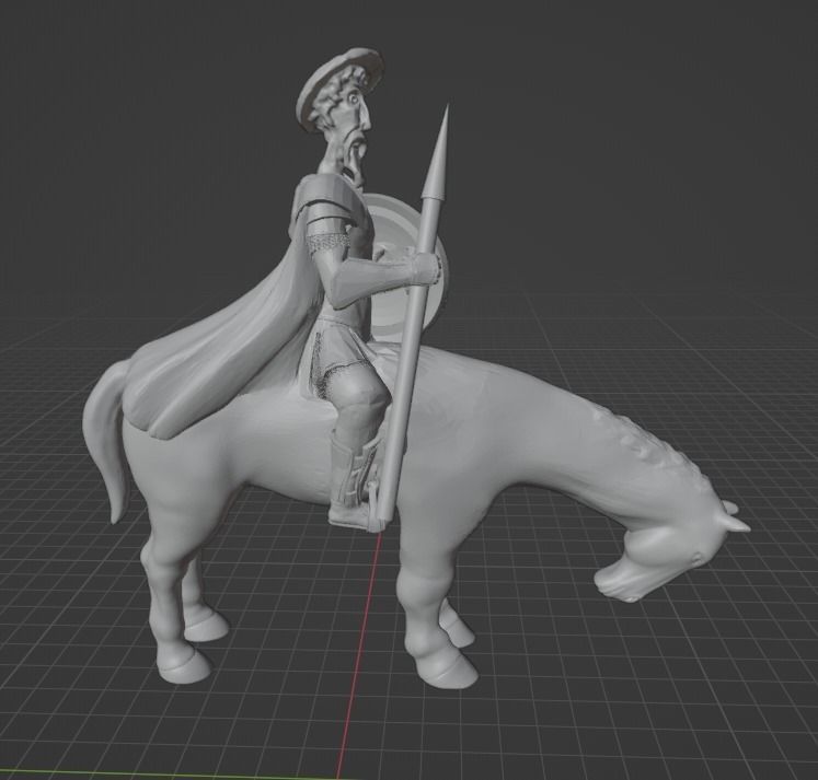 Don Quixote 3D model 3D printable | CGTrader