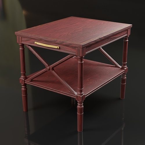 Fancy end table 3D model CGTrader