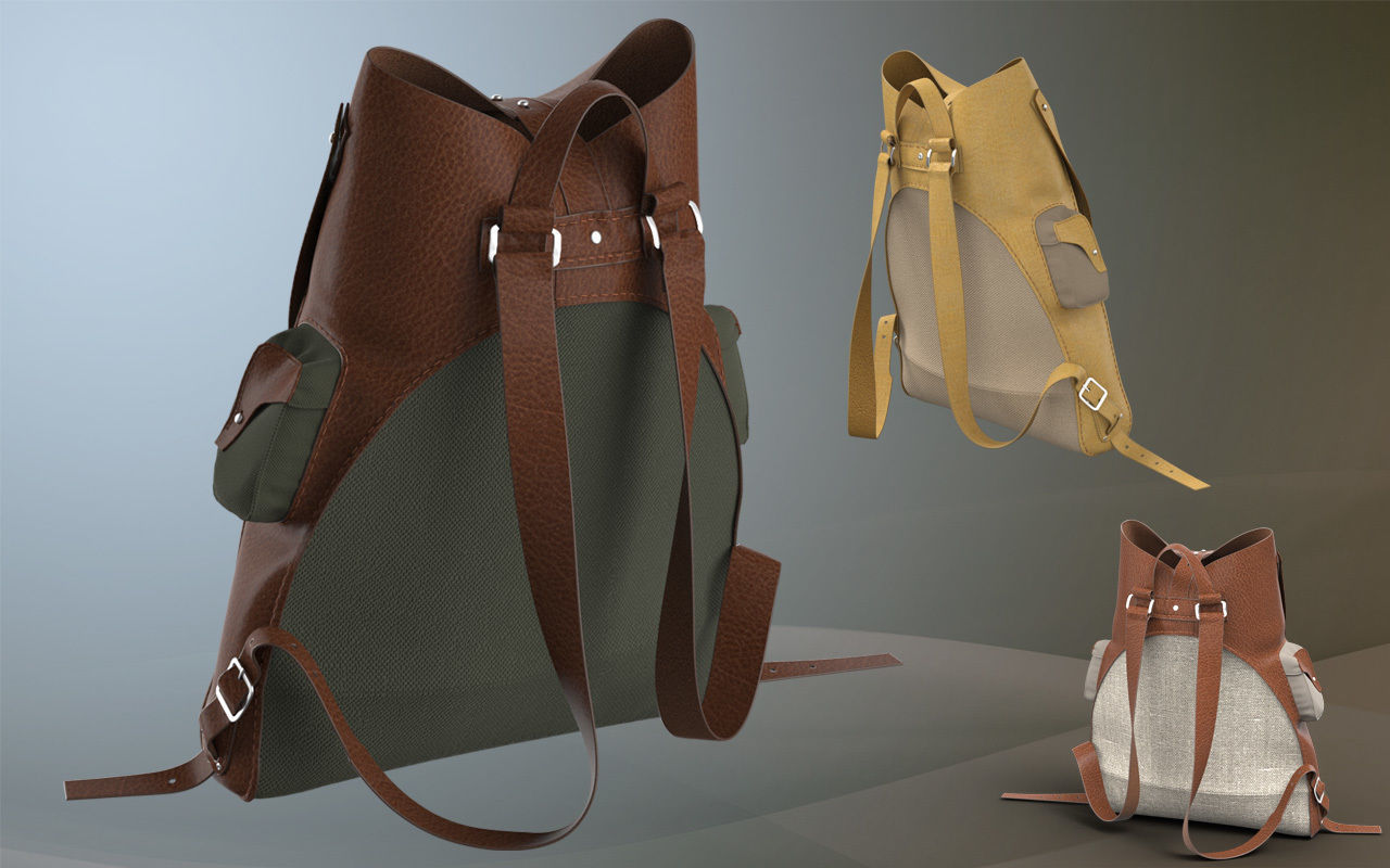 Backpack Marvelous Designer project 3D model | CGTrader
