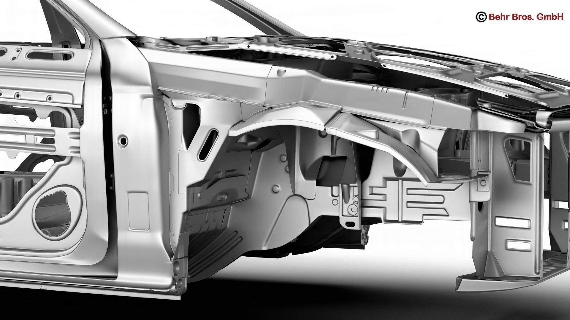 Generic Car Body in white 3D model CGTrader