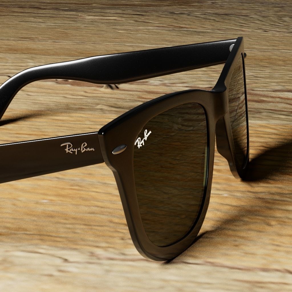 RayBan sunglasses free 3D model | CGTrader