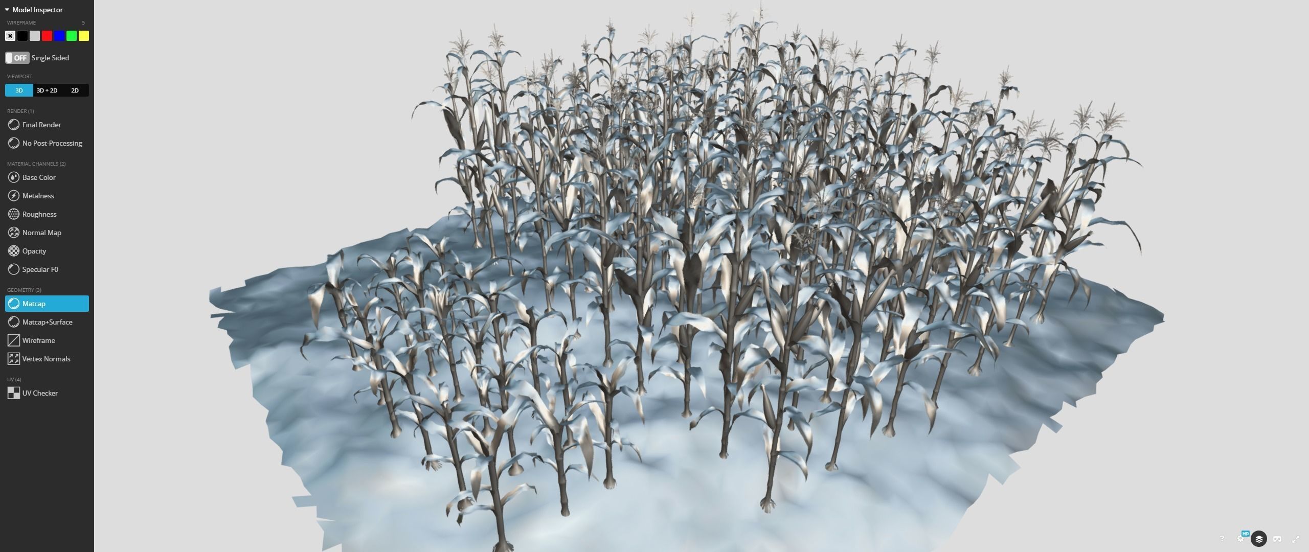 3D model Corn field VR / AR / lowpoly CGTrader