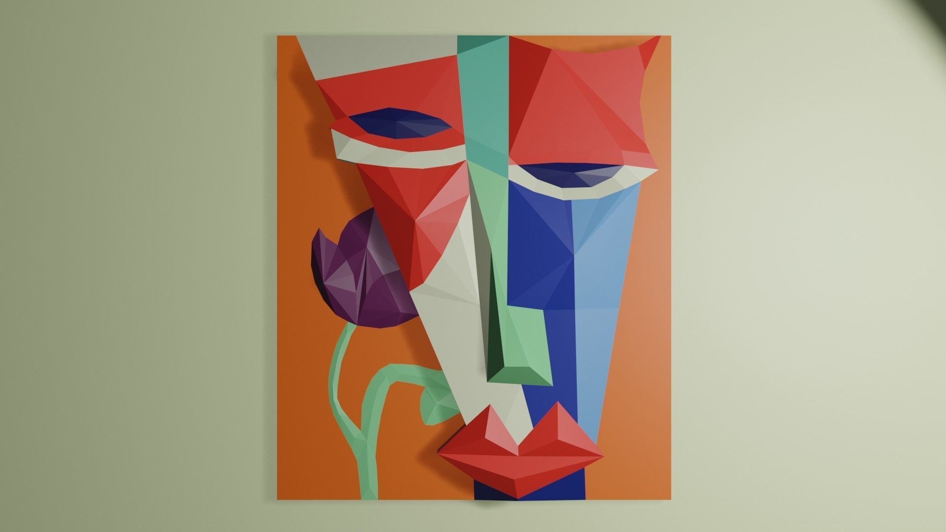 low poly 3d model of cubism art 3D model 3D printable | CGTrader