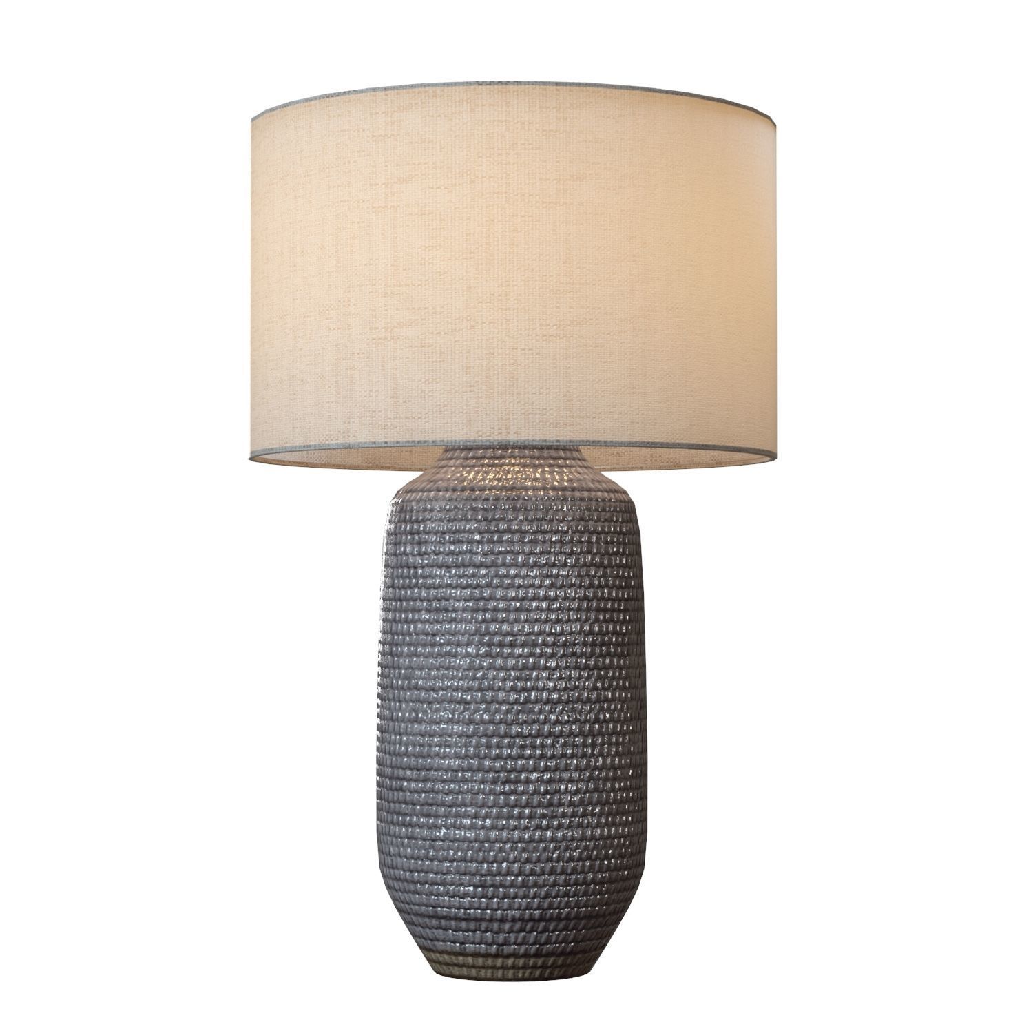 Crate and Barrel Cane Grey Table Lamp 3D model CGTrader