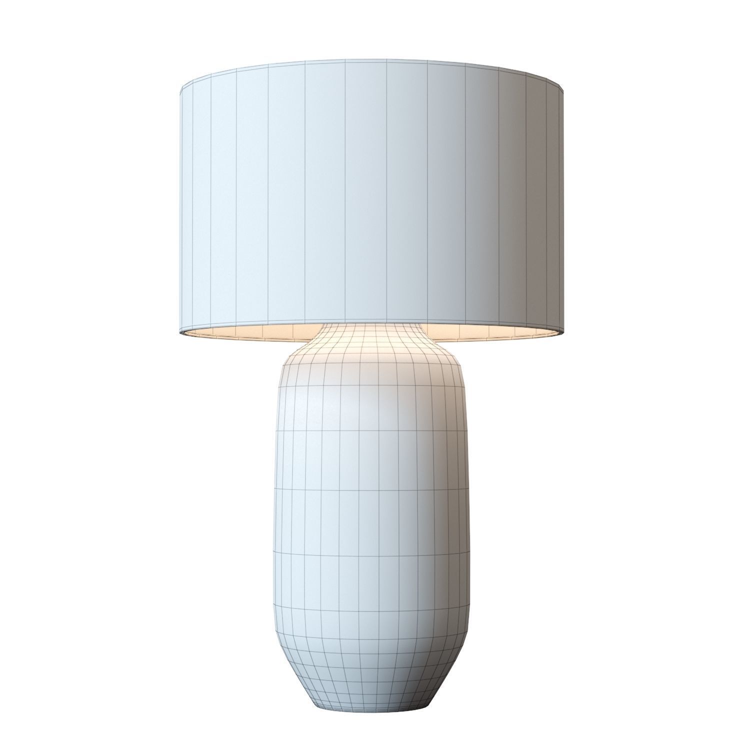 Crate and Barrel Cane Grey Table Lamp 3D model CGTrader