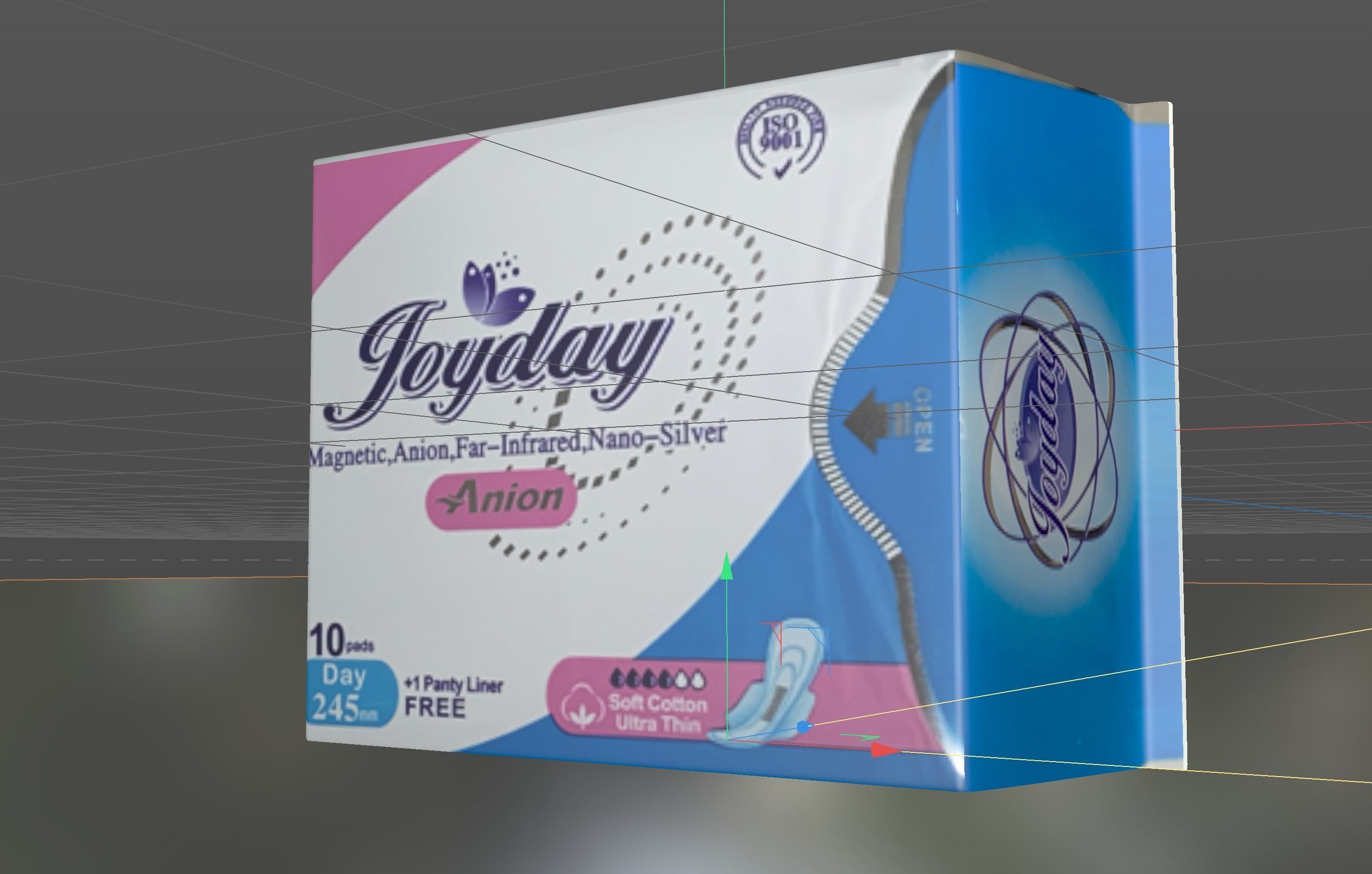 JOY DAY SANITARY PAD BLUE 3D model CGTrader