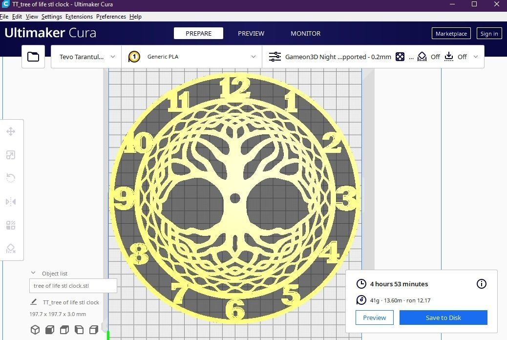 tree of life wall clock 3D model 3D printable | CGTrader