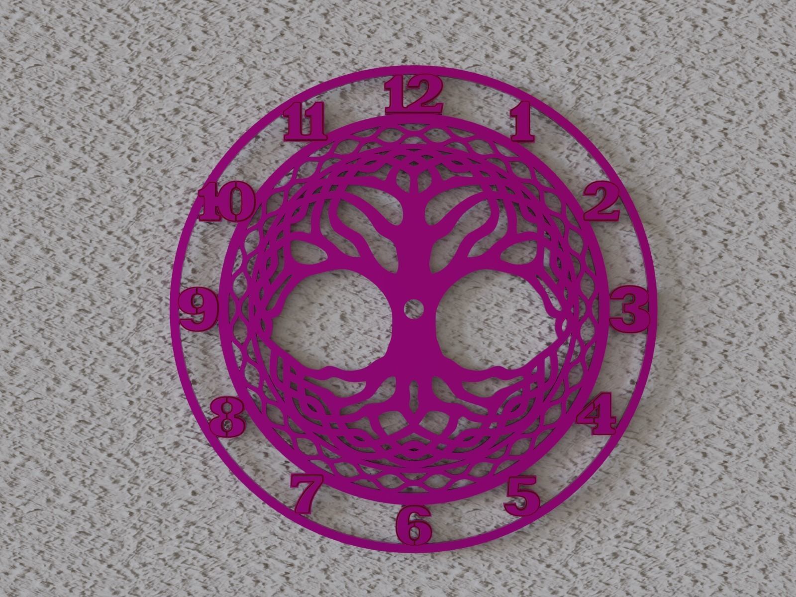 tree of life wall clock 3D model 3D printable | CGTrader