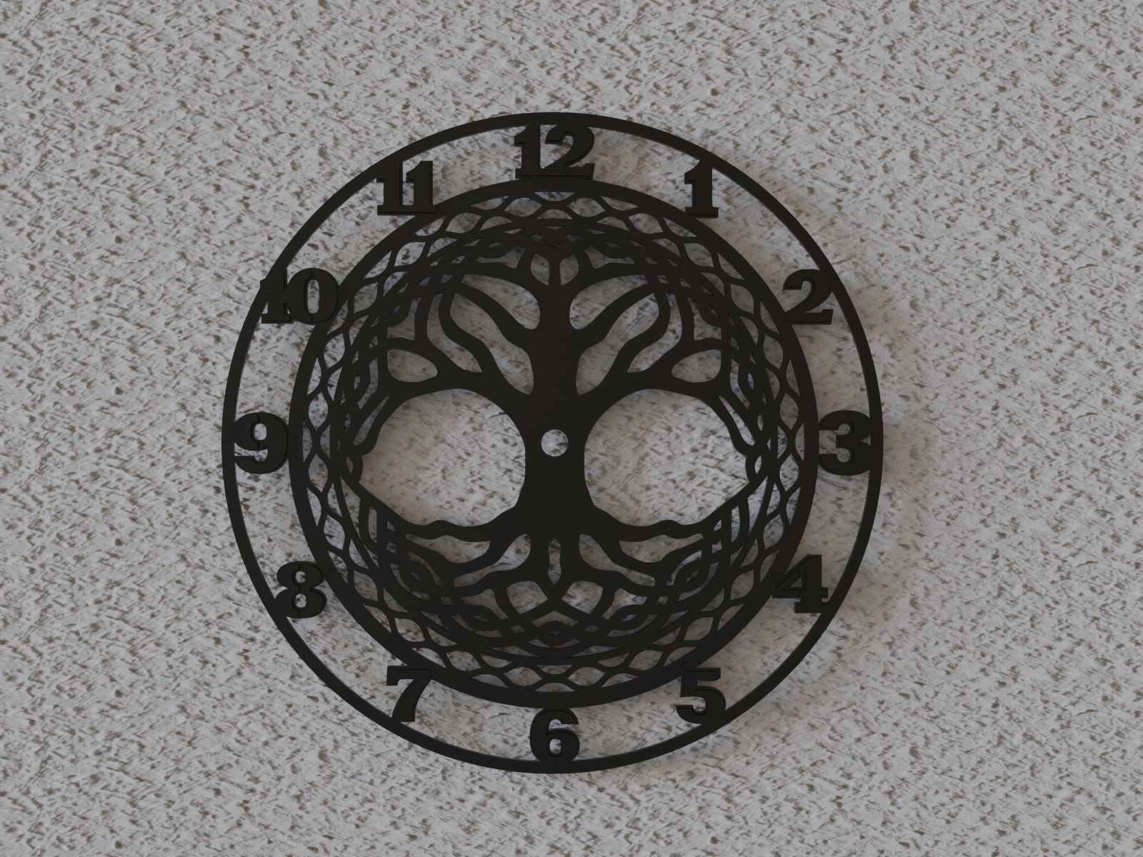 tree of life wall clock 3D model 3D printable | CGTrader