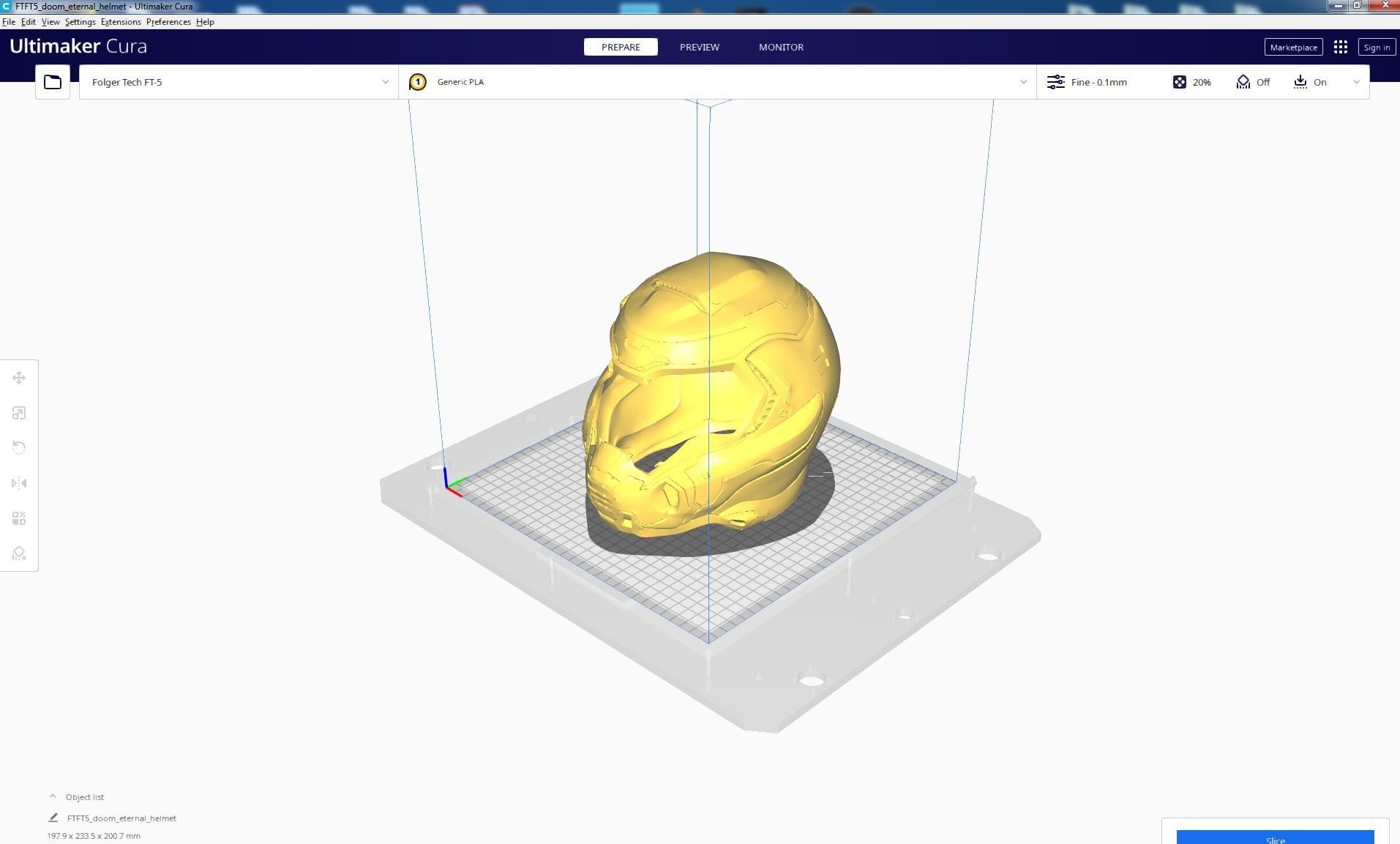 printable doom eternal helmet airsoft paintball 3D model 3D printable