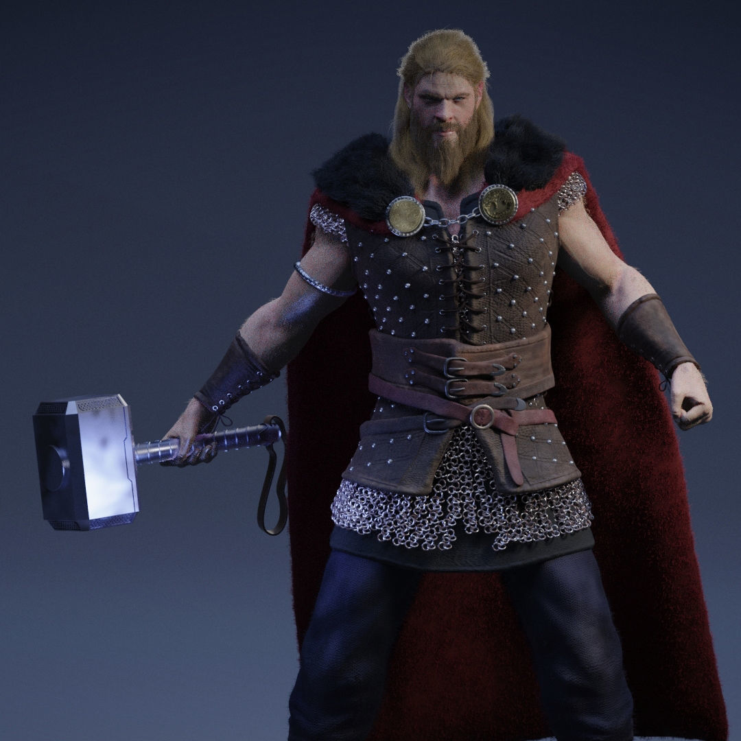 Viking Thor 3D model rigged | CGTrader