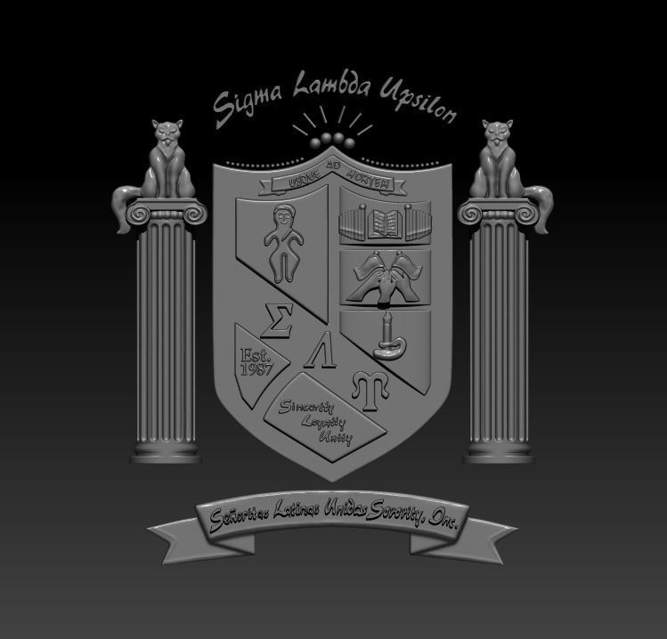Sigma Lambda UpsilonSenoritas 3D model 3D printable | CGTrader