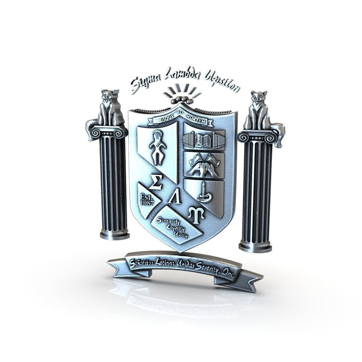 Sigma Lambda UpsilonSenoritas 3D model 3D printable | CGTrader