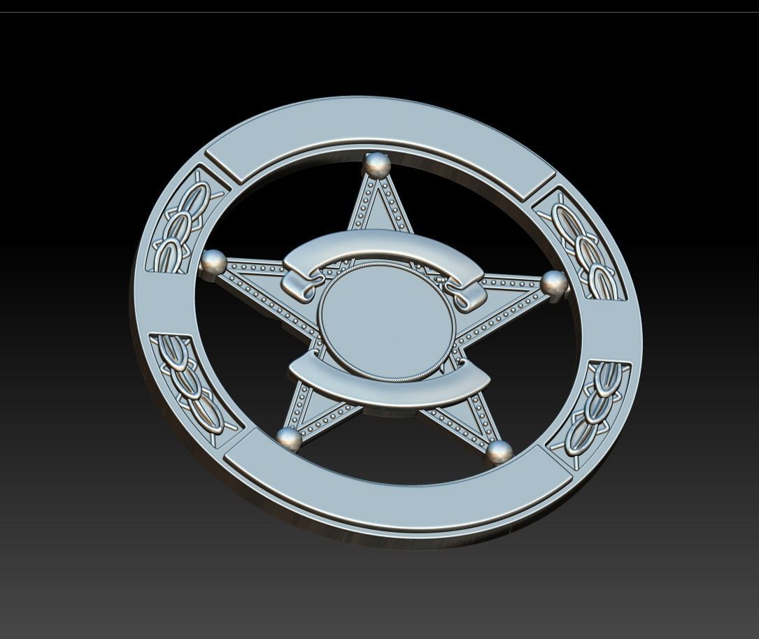 Star Badge 3D model 3D printable | CGTrader
