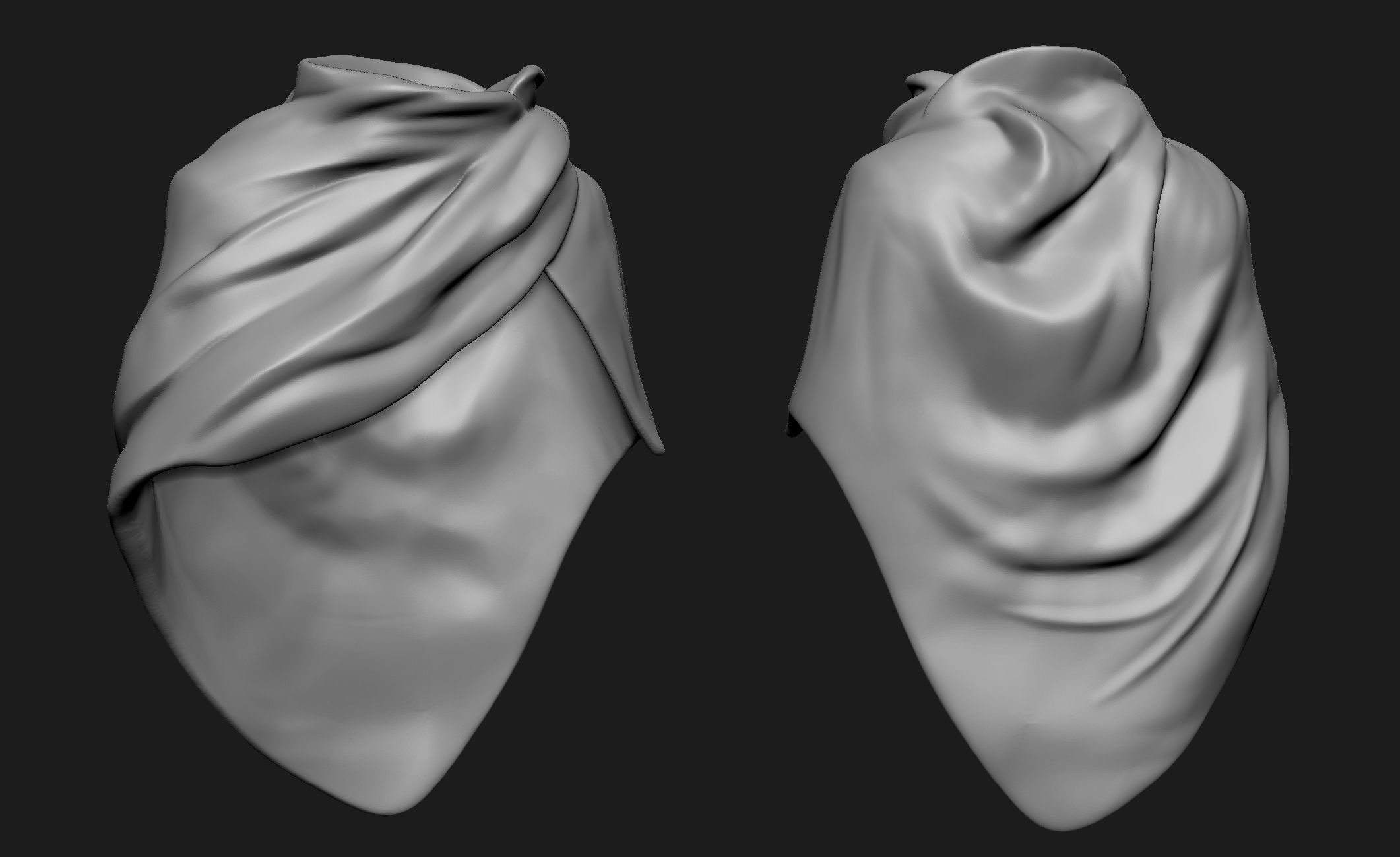 Scarfs for 3d Printable Characters Part 3 3D model CGTrader