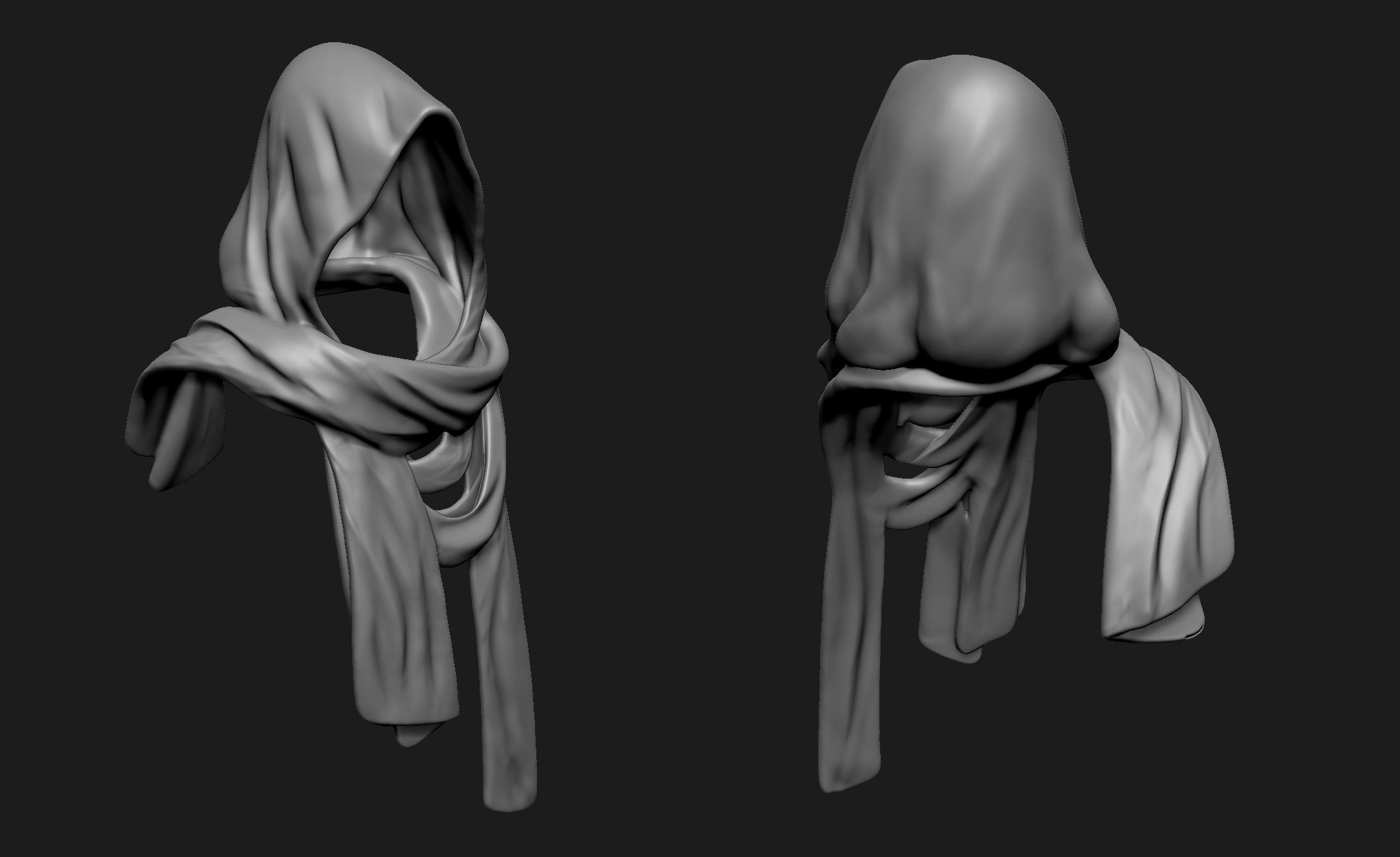 Scarfs for 3d Printable Characters Part 3 3D model CGTrader