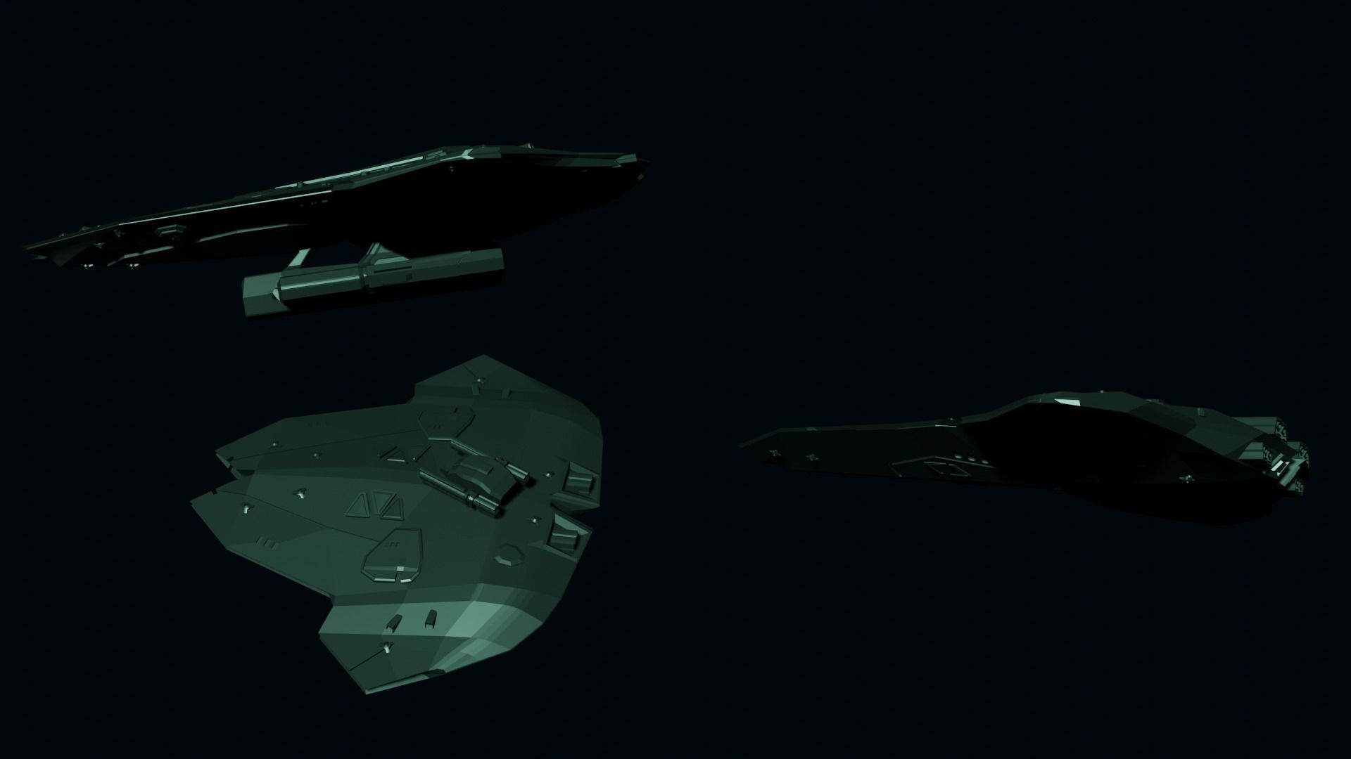 Spaceship corvettes free 3D model 3D printable | CGTrader