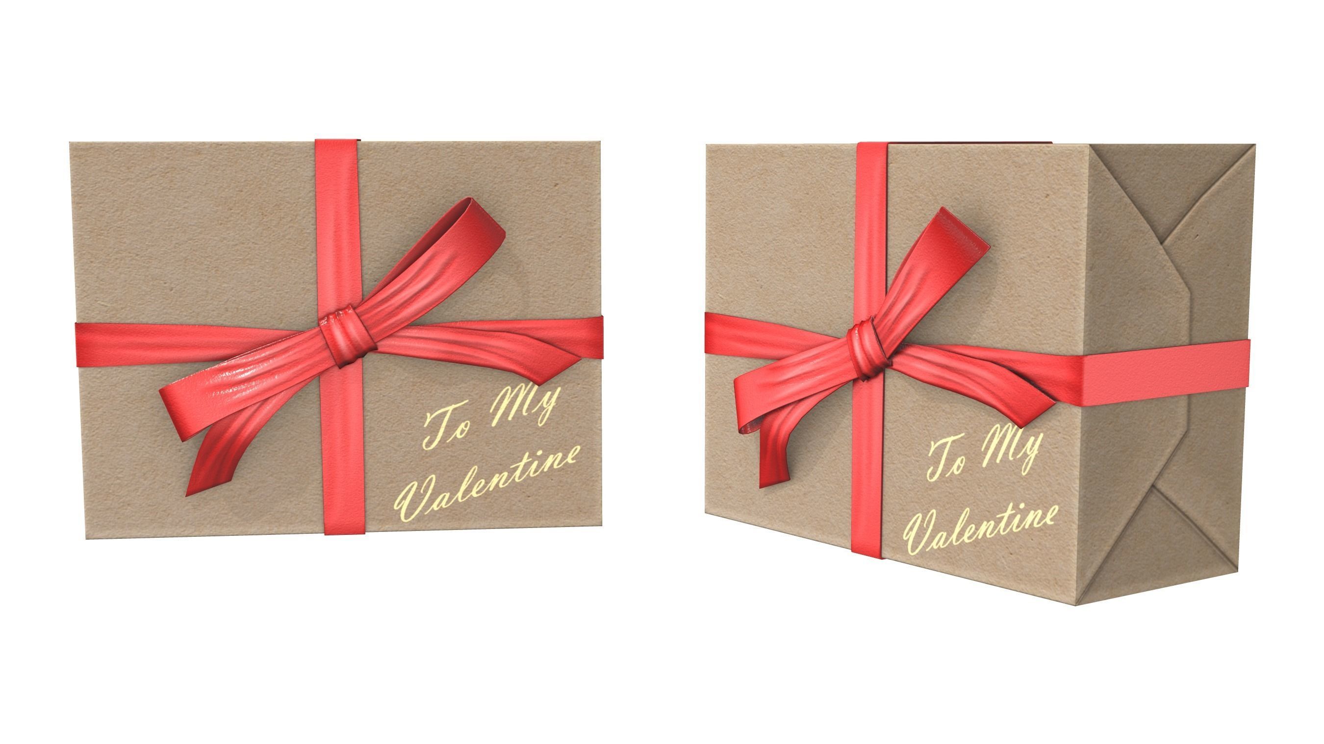 3D model Gift Boxes With Names VR / AR / lowpoly CGTrader