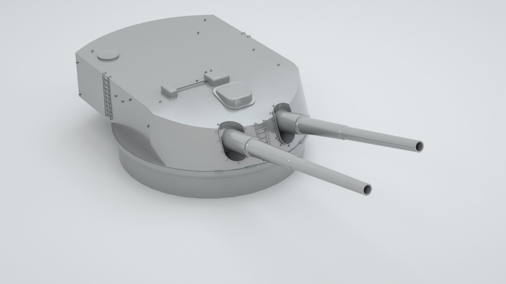 283mm - 11inch SK L - 50 Naval Gun 3D model rigged | CGTrader