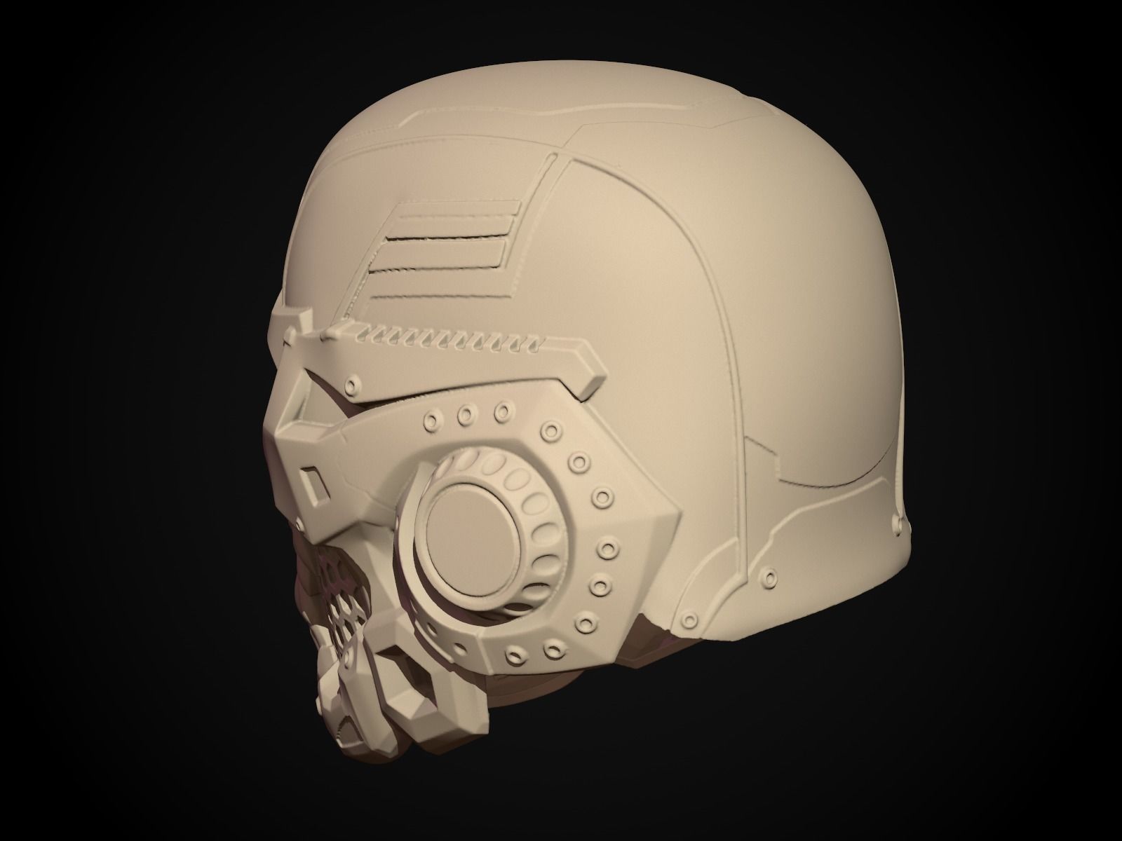 hydra helmet printable airsoft paintball scifi 3D model 3D printable