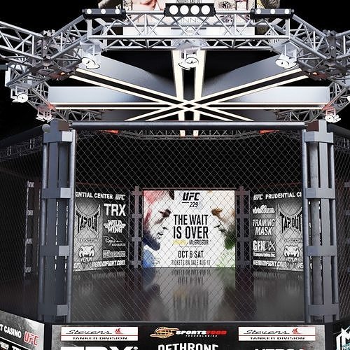 boxing fighting competition stage 3D model CGTrader