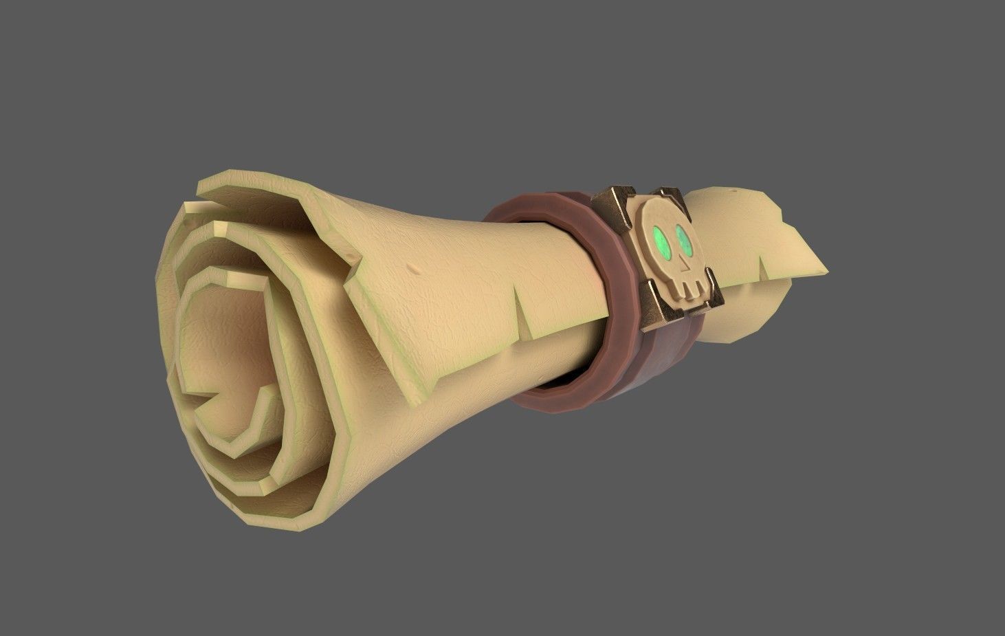 3D model Stylized Magic Scrolls With Four Texture Sets VR / AR / low ...