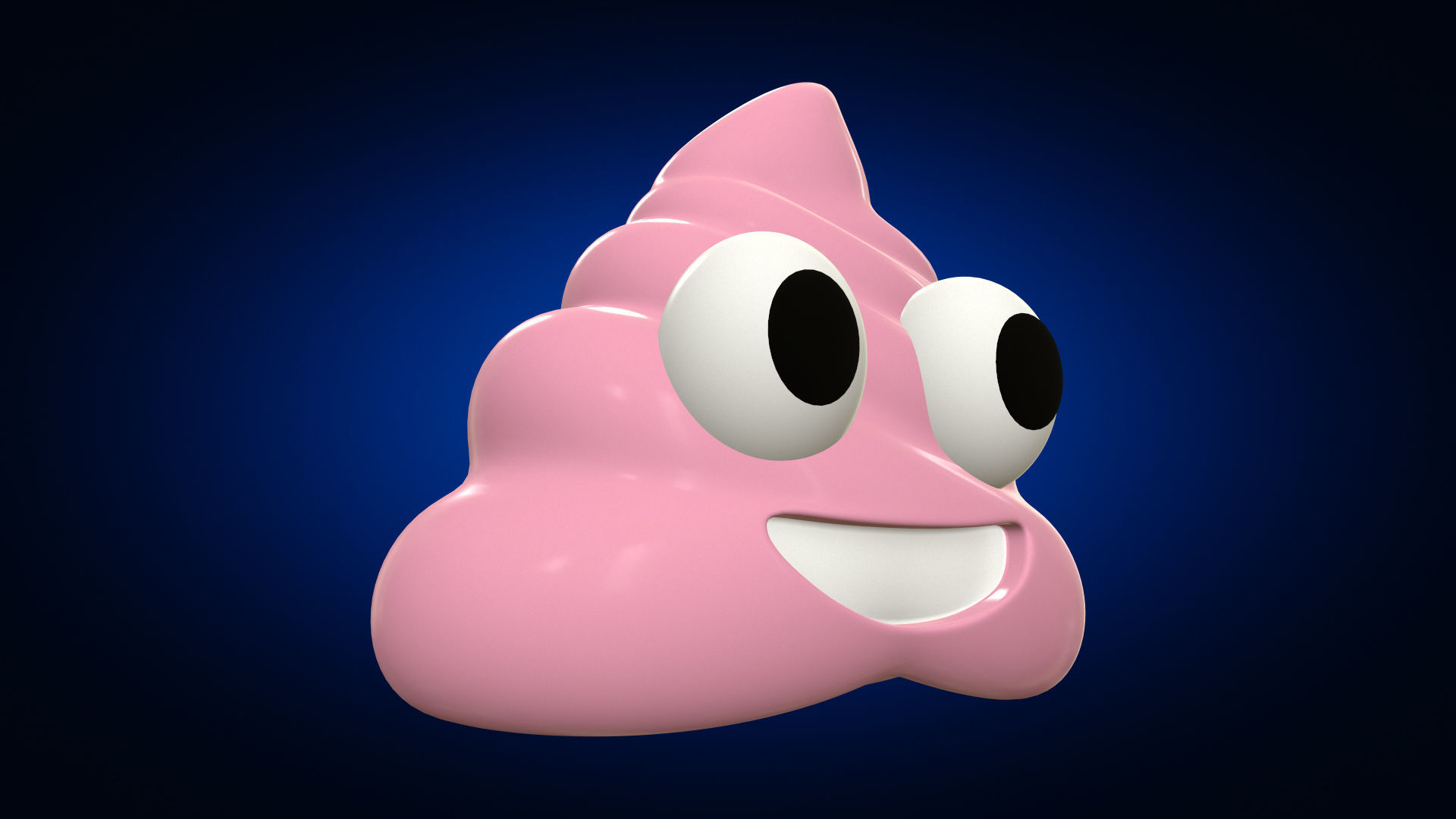 Bubble Gum Poop Emoji 3D model CGTrader