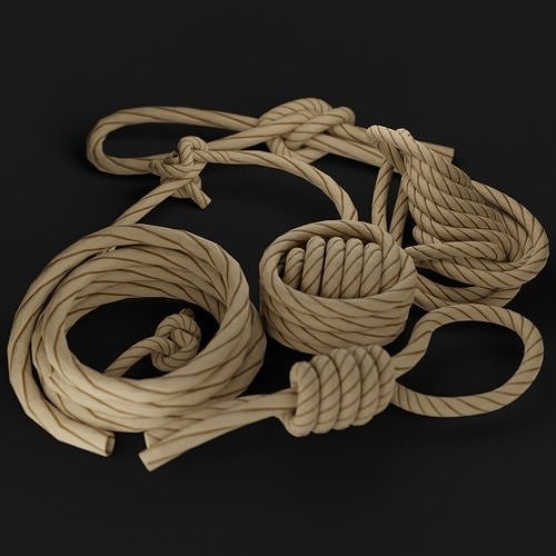 Rope props Low-poly 3D model