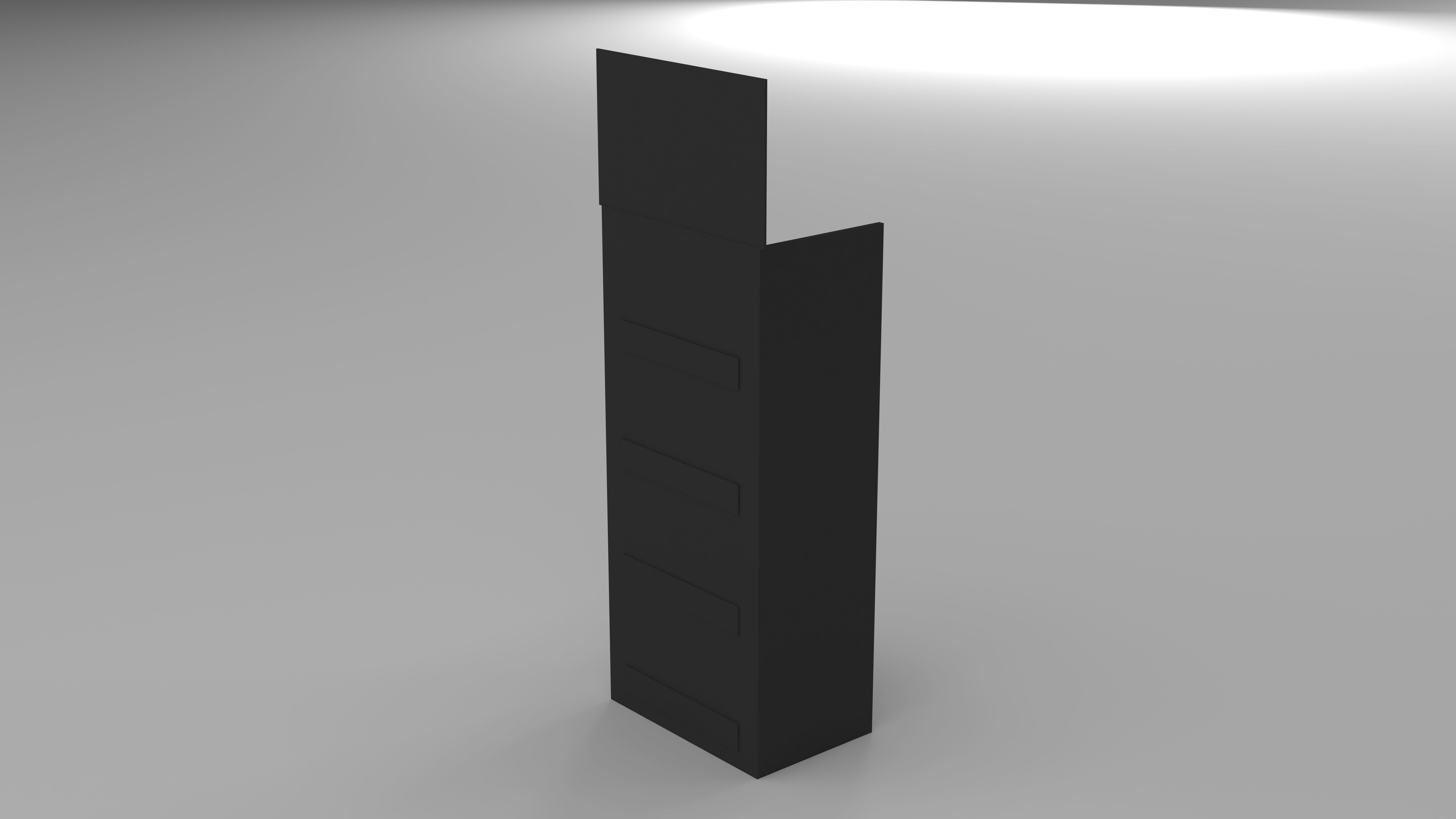 Cardboard Product Gondola Display Rack with Shelf Showcase 3D model