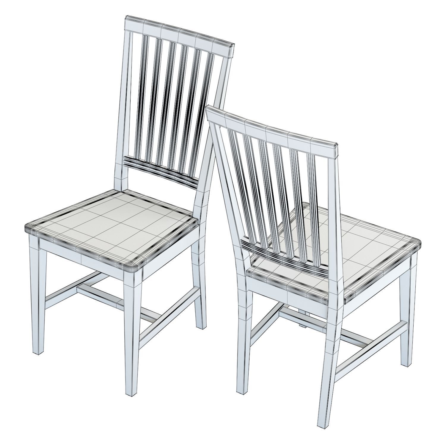 Crate and Barrel Village Dining Chair 3D model CGTrader