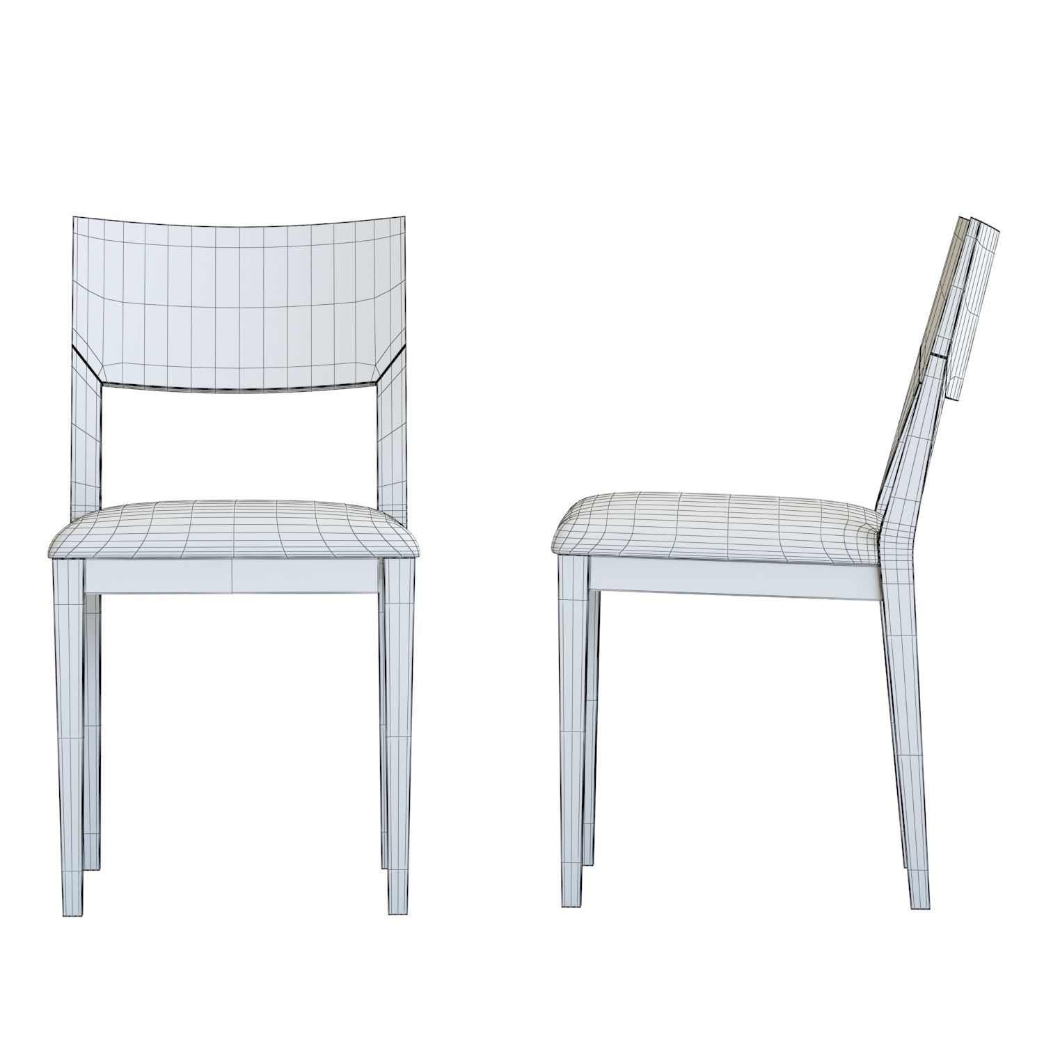 Crate and Barrel Thalia Dining Chair 3D model CGTrader