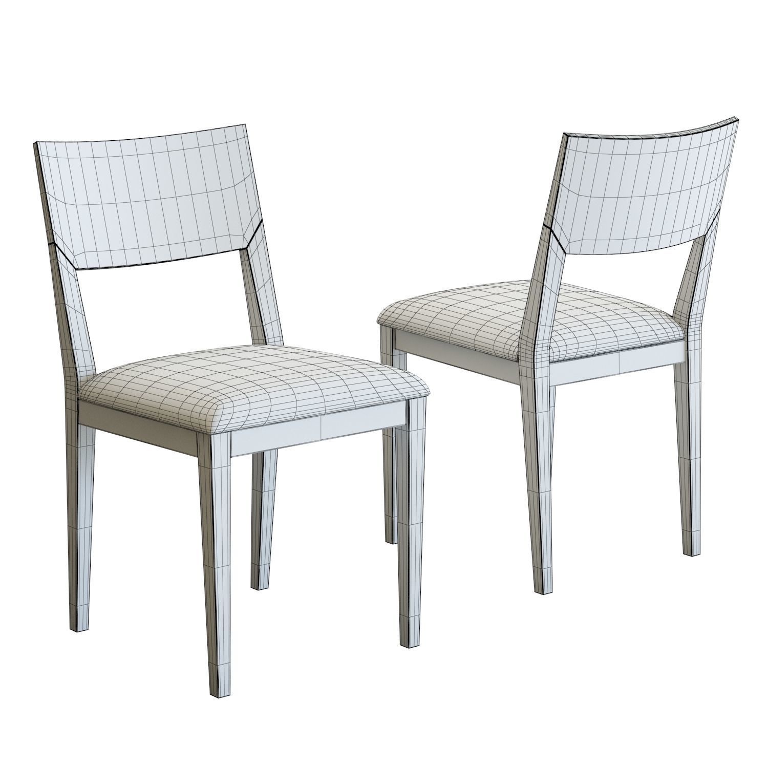 Crate and Barrel Thalia Dining Chair 3D model CGTrader